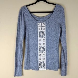 {Anthropologie} Saturday Sunday Back Lace Tee M